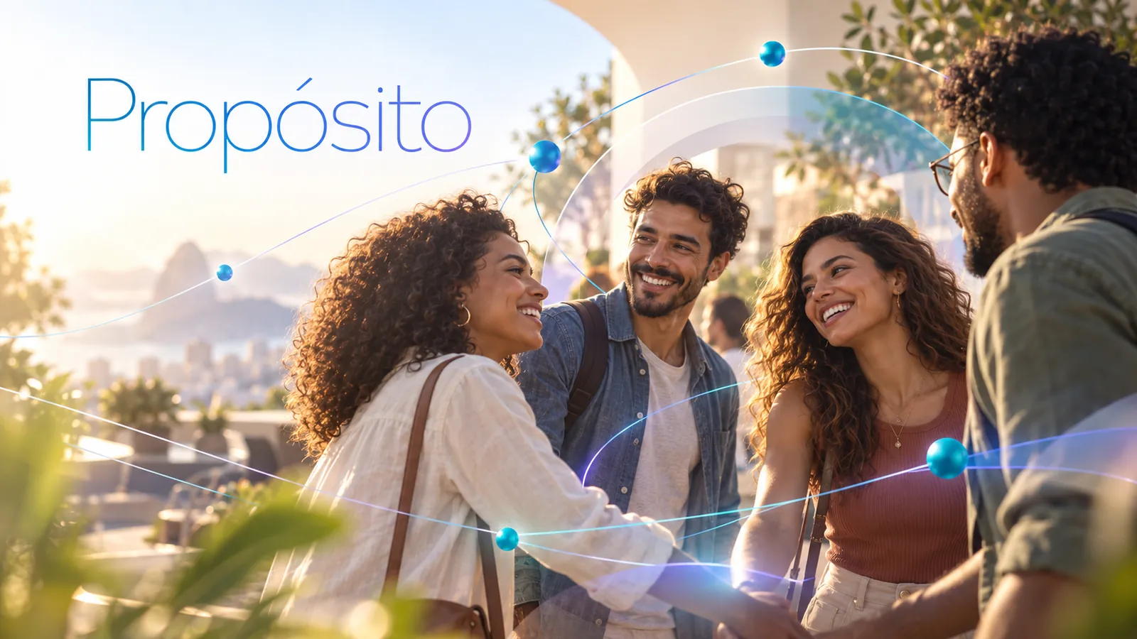 Grupo de pessoas representando propósito coletivo e conexões humanas